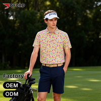 Kaos Polo Golf Lengan Pendek Pria Desain Khusus Cepat Kering Perlindungan UV Poliester Spandex OEM ODM Langsung dari Pabrik