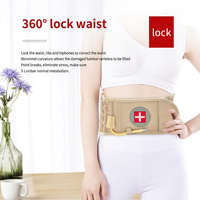 Ceinture de soutien lombaire gonflable à traction pneumatique 360° pour usine °   Ceinture de décompression lombaire avec verrouillage pour soulager les douleurs du bas du dos