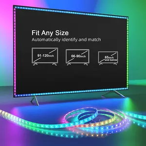 Full Set Ambient Light Devices Tuya APP Dimming Dream Color Changing Kit TV HDMI Sync Box Screen RGBIC LED Strip Light Backlight
