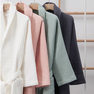 Stile giapponese Hotel quattro stagioni 100% Waffle in cotone accappatoio per uomo donna autunno inverno asciugatura rapida per la <span class=keywords><strong>casa</strong></span> - Product Image 1
