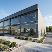 Entrepôt logistique en structure métallique préfabriquée, bâtiment industriel, bâtiment commercial, entrepôt en structure métallique