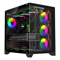 Boîtier PC AntarcChill haut de gamme anti-poussière, vide, format Mid Tower, 4 vis, verre trempé, pour jeux, pour ordinateur de bureau