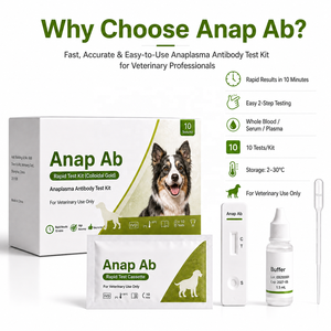 Kit de Prueba Rápida de Anticuerpos Anaplasma (Anap Ab) con Oro Coloidal para Detección de Enfermedades de Garrapatas en Perros Caninos - Product Image 5