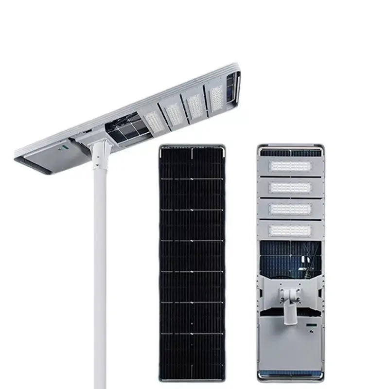 Ip65 impermeable de doble cara de carga de energía solar luz fluorescente 300W Solar Street Auto Light con panel residencial