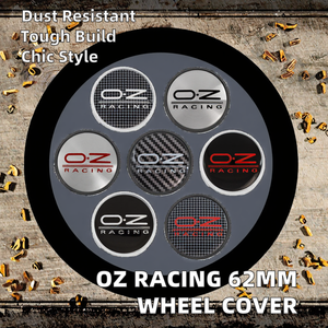 OZ Racing Cache-moyeu de roue de voiture 62 mm, cache-moyeu de roue anti-poussière, finition chrome noir, cache-moyeu de roue, cache-moyeu de jante - Product Image 2