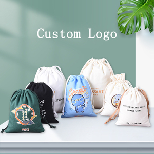 Tùy Chỉnh In Ấn Bông Dây Kéo Pouch Xách Tay Nhỏ Màu Trắng Vải Vải Dây Kéo Túi Kích Thước Hơn Linen Dây Kéo Túi - Product Image 1