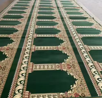 Tapis de prière de mosquée OEM ODM personnalisé en tapis Axminster floral à bordure rouge pour mosquée de Dubaï, tapis de prière Musalla, tapis de mosquée