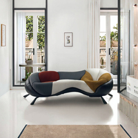 Großhandel Luxus Weiß Nordic Modern Modular Velvet Schnitts ofa Set Schwamm Gebogenes Design für Home Hotel Apartment Villa