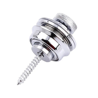 Bouton Straplock Premium Boucle de guitare Antidérapant Chrome Serrure de sangle de guitare avec blocs de sangle pour guitares électriques Basse
