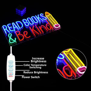Letrero de Neón 'Lee Libros y Sé Amable', Luces LED de Neón con Diseño de Lápiz, Arte de Pared <span class=keywords><strong>para</strong></span> Estudio, Sala de Lectura, Biblioteca, Librería, Museo, Decoración Literaria - Product Image 5