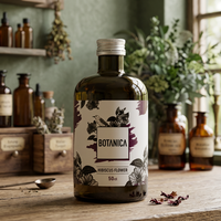 BOTANICA-FIORI DI IBISCO Extrait Liquide Filtré Non Alcoolisé de Fleurs d'Hibiscus Rouge Rubis Rafraîchissant et Hydratant