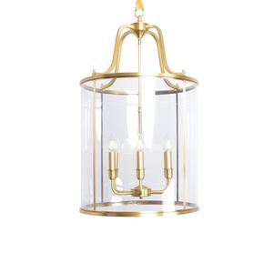 Retro Design Bird Cage Pendant Light Glass Chandelier Lobby Frame Shade Corridor Pendant <strong>Lamp</strong> Indoor Home <strong>Copper</strong> Pendant <strong>Lamp</strong> - Product Image 1