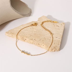 Classic <b>Crystal</b> Stone Chain <b>Bracelet</b> 18k Gold Plated Stainless Steel Chains Women <b>Bracelets</b> Jewelry - Product Image 2