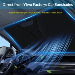 Pare-<span class=keywords><strong>soleil</strong></span> de voiture pliable à double anneau avec logo personnalisé, protection solaire et isolation thermique - Product Image 2
