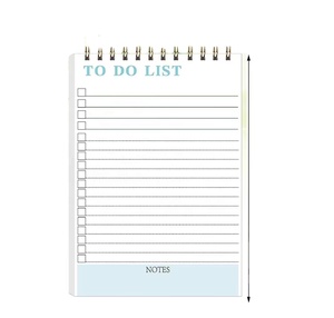 Tear Off Flip Over Custom Top Spiral Bound UNDATED Notepad <strong>Task</strong> Planner Daily to Do List Organized Notebook - Product Image 1