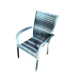 Conjunto De sillón De Mimbre para jardín, Mesa Y Silla De Mimbre para todo tipo De clima, muebles modernos para exteriores