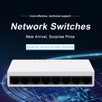 KuWFi 24V saklar wifi saku putih 100Mbps 8port saklar jaringan untuk dalam ruangan
