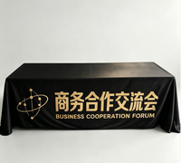 Nappe publicitaire personnalisée en tissu jacquard 260G, imprimée numériquement, écologique, pour tables de 4x6 et 8 pieds, avec logo sur mesure