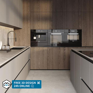 Tùy chỉnh hiện đại 18 ~ 22 mét gỗ cổ điển tủ bếp Vòi bản lề Phụ kiện bao gồm Laminate đá cẩm thạch cho trang trí nội thất - Product Image 4