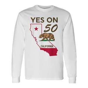 Yes On 50 Bear California Republic T-shirt à manches longues - Product Image 1