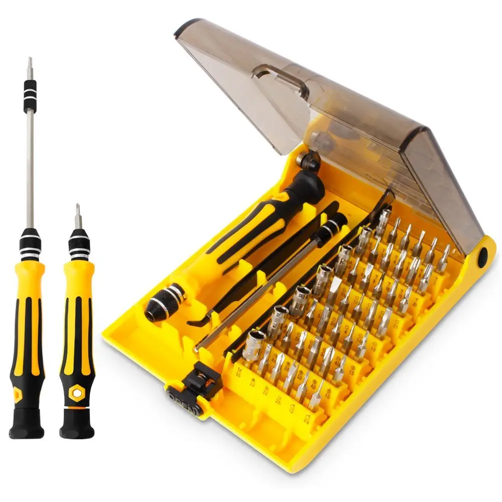 Set Obeng Presisi 45 Dalam 1 Termasuk Obeng Presisi/Phillips/Torx untuk Perbaikan Perabot Rumah/Mobil/Komputer