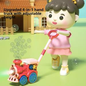 Jouet pour enfants, petit train à bulles, chariot avec fonction pousse-tire, en plastique, pour bébés de 0 à 24 mois - Product Image 2