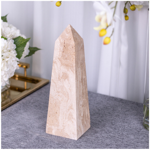 Décorations d'intérieur modernes Obélisque en marbre naturel Sculpture de bureau Accessoires de décoration Bureau Décoration de luxe Sculpture - Product Image 5