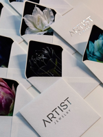Enveloppes personnalisées imprimées avec doublure, motif floral de luxe, logo en feuille d'or, pour invitation de mariage ou carte-cadeau