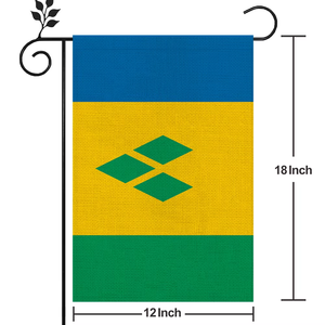 Drapeau de Saint-<span class=keywords><strong>Vincent</strong></span> et les Grenadines en lin d'extérieur de haute qualité 12 * 18In Plus de styles au choix - Product Image 1
