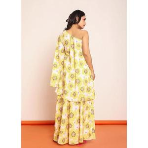 Conjunto de Dos Piezas para Mujer con Top Corto Estampado y Falda Lateral, Atuendo Elegante con Silueta Fluida y Estilo Moderno - Product Image 6