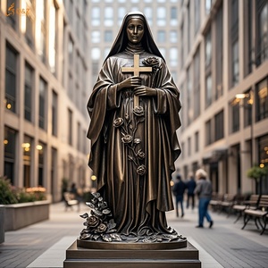 Iglesia al aire libre gran decoración latón fundido tamaño real usando inglete y sosteniendo cetro Irlanda patrón <span class=keywords><strong>San</strong></span> <span class=keywords><strong>Patricio</strong></span> estatua <span class=keywords><strong>de</strong></span> bronce - Product Image 4