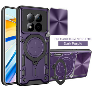 Funda Protectora para Teléfono con Soporte Magnético Deslizante para CD, Fabricada en TPU y PC, para Redmi Note 15 Pro 5G - Product Image 1