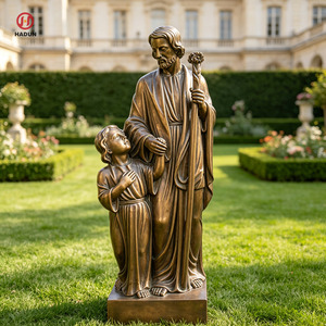 Estatua de San Juan Evangélico en Bronce con Diseño Personalizado, con Águila Sosteniendo un Libro y un Pluma, para Decoración de Jardín o Exteriores de Iglesia - Product Image 5