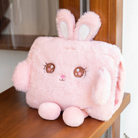 Coussin chauffe-mains ultra-doux en peluche, design Capybara, tissu en coton, rembourrage personnalisable en coton PP, unisexe, garde les mains au chaud et confortables.