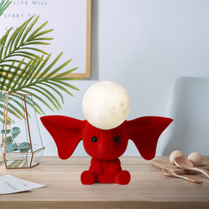 Creative Children Novelty Bedside <strong>Lamps</strong> Atmosphere Led Moon Light Re sin Cartoon <strong>Elephant</strong> <strong>Table</strong> <strong>Lamp</strong> - Product Image 2