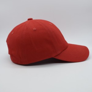 Gorra de Béisbol Deportiva de Algodón de 6 Paneles Color Rojo Cacahuete de Lujo, Bordado Personalizado, Diseño Deportivo Suave - Product Image 4