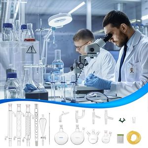 Juego <span class=keywords><strong>de</strong></span> Cristalería Química - Kit <span class=keywords><strong>de</strong></span> Cristalería <span class=keywords><strong>de</strong></span> <span class=keywords><strong>Laboratorio</strong></span> <span class=keywords><strong>de</strong></span> 32 Piezas con Junta 24/<span class=keywords><strong>40</strong></span>, Aparato <span class=keywords><strong>de</strong></span> Destilación <span class=keywords><strong>de</strong></span> Aceites Esenciales <span class=keywords><strong>de</strong></span> 1000 ml - Product Image 5