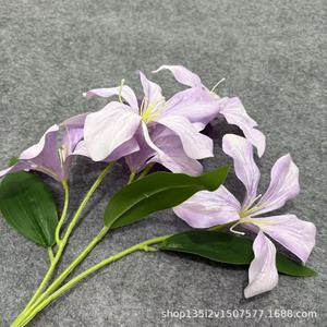 Flores Artificiales Qiye, Orquídea de 6 Cabezas, Arreglo Floral Decorativo de Seda para Bodas y Decoración del Hogar - Product Image 5