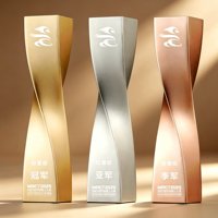 Trofeos Creativos Irregulares de Oro, Plata y Bronce 2026, Diseño Personalizado, Trofeo de Resina Bañado en Oro