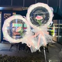Ballon lumineux LED 2026, cadeau pour la fête des mères, bouquet de roses, ballons à l'hélium, roses, globos, ensemble pour la Saint-Valentin, fleurs décoratives, ballon LED Bobo