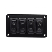 12V 24V 4 Gang voiture bateau caravane Marine interrupteur à bascule panneau avec fil Kit