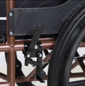 Fitur peredam guncangan kursi roda Manual lipat portabel, untuk anak dan dewasa, perlengkapan rehabilitasi perjalanan di rumah - Product Image 6