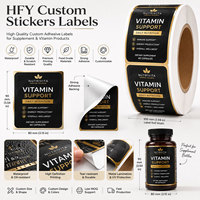 Étiquette autocollante personnalisée pour flacon de médicament ou de vitamine, laminée holographique, imperméable, adhésive, imprimée, pour compléments alimentaires