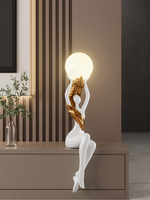 Sculpture en résine de luxe légère, décoration artistique haut de gamme pour le salon, meuble TV, côté minimaliste, design moderne, artisanat