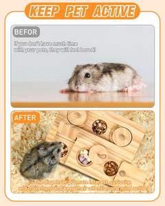 6 en 1 <span class=keywords><strong>Hamsters</strong></span> En Bois Interactif Enrichissement Alimentaire Jouets Distributeur pour Lapins Lapins Chinchillas Rats Et Gerbilles - Product Image 5
