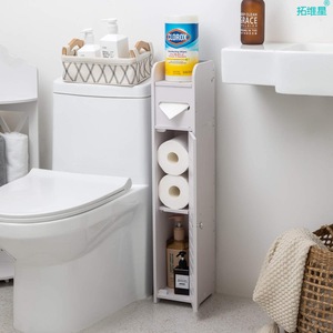 Small Bathroom <strong>Storage</strong> <strong>Corner</strong> Floor <strong>Cabinet</strong> with Doors and Shelves Hot Sales Toilet Paper Holder Stand for Small Spaces - Product Image 5