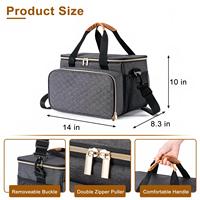 Sac de toilettage pour chien, résistant à l'eau, grande capacité, fermeture éclair en polyester, garantie à vie pour kit de toilettage pour animaux de compagnie
