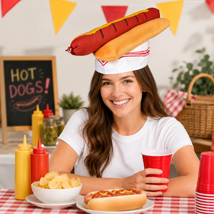 Sombrero <span class=keywords><strong>de</strong></span> Peluche <span class=keywords><strong>de</strong></span> Perrito Caliente al por Mayor, Divertido Disfraz <span class=keywords><strong>de</strong></span> Comida para Fiestas <span class=keywords><strong>de</strong></span> Barbacoa, Festivales y Carnavales - Product Image 3