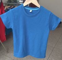Hoge Kwaliteit 100 Katoenen T-Shirts Voor Jongens Meisjes Custom Logo Korte Mouw Effen Kleuren Garen Geverfd Kids T-Shirts Vervaardigd