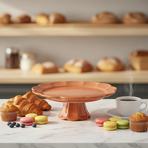 Nouveauté : Plateau à gâteau rond <span class=keywords><strong>sur</strong></span> <span class=keywords><strong>pied</strong></span>, plateau à salade profond, plateau à gâteau en vente en gros - Product Image 2